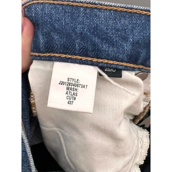 Veronica Beard Ryleigh High Rise Slim Straight Patched Jeans Blue Inseam 28” - Picture 13 of 14